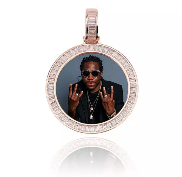 Baguette Cut Custom Picture Chain